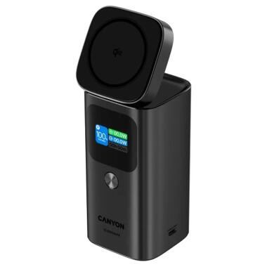 Батарея универсальная Canyon 15000mAh OnPower 150 Qi2 magnetic Grey (CNS-CPB150DG) фото №4