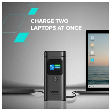 Батарея универсальная Canyon 15000mAh OnPower 150 Qi2 magnetic Grey (CNS-CPB150DG) фото №11