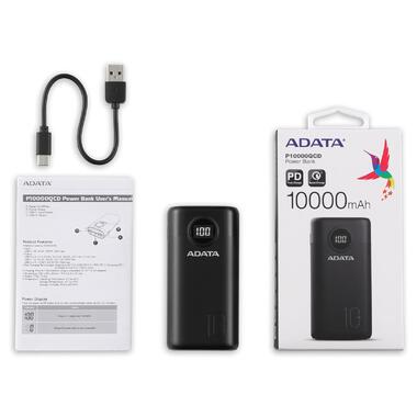 Універсальна мобільна батарея A-DATA P10000QCD 10000mAh Black (AP10000QCD-DGT-CBK) фото №6