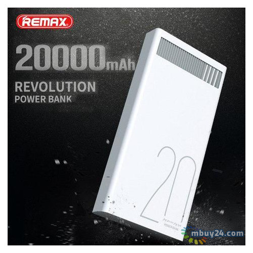 Внешний аккумулятор Power Bank 20000 mAh Remax Revolution RPL-58 белый фото №1