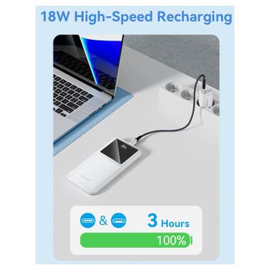 Батарея универсальная Vention 10000 mAh 22.5W Black LED Display Type (FHKB0) фото №10