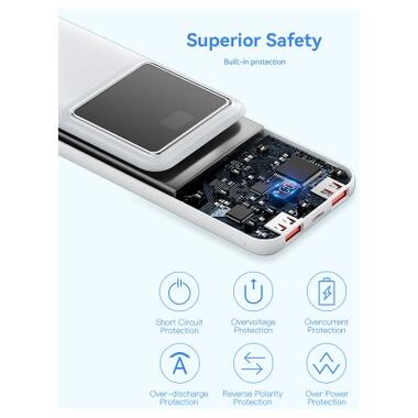 Батарея универсальная Vention 10000 mAh 22.5W Black LED Display Type (FHKB0) фото №11