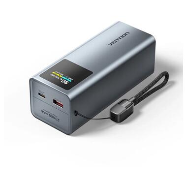 Батарея универсальная Vention 20000 mAh 100W Gray TFT Display Type (FKCH0) фото №1