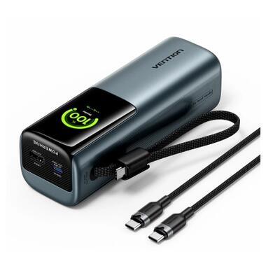 Батарея универсальная Vention 20000 mAh 165W Gray TFT Display Type (FKFH0) фото №1