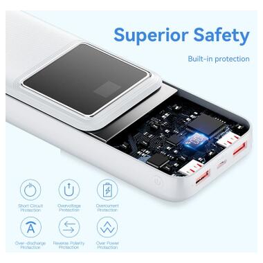 Батарея универсальная Vention 20000 mAh 22.5W Black LED Display Type (FHLB0) фото №8