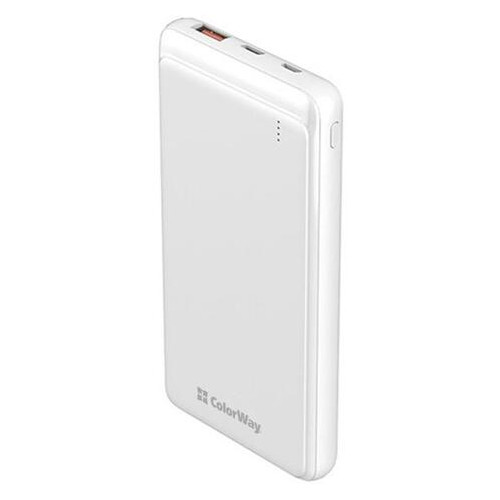 Універсальна мобільна батарея ColorWay Slim 10000mAh White (CW-PB100LPG3WT-PD) фото №3