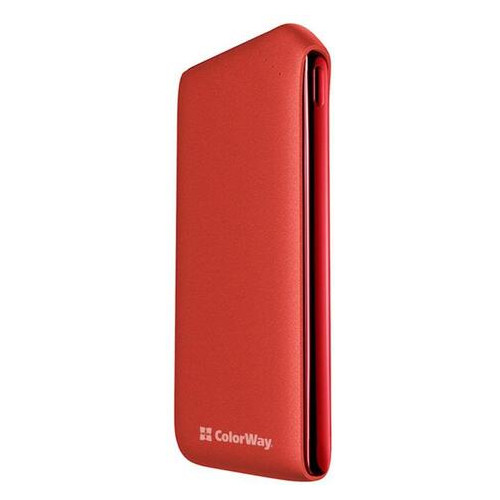 Універсальна мобільна батарея ColorWay Soft Touch 10000mAh Red (CW-PB100LPE3RD-PD) фото №3