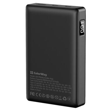 Универсальная мобильная батарея ColorWay Powerful 20000mAh Black (CW-PB200LPA3BK-PDD) фото №3