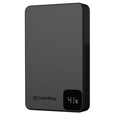 Батарея универсальная ColorWay 10 000 mAh PD/22.5W, 15W MagSafe Black (CW-PB100LPA1BK-WPDD) фото №1