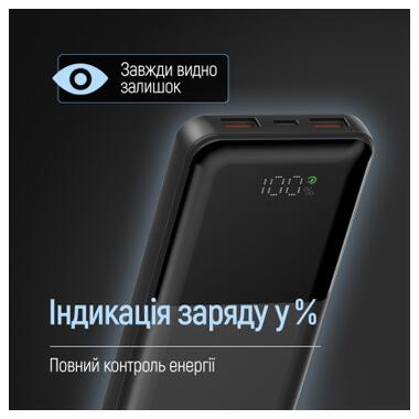 Батарея универсальная ColorWay 10 000 mAh PD/22.5W, QC/3.0, LCD, Black (CW-PB100LPB3BK-PDD) фото №10