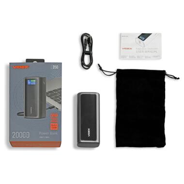 Батарея универсальная Videx 20000mAh 130W PD/100W TFT LCD Display (VPB-350-G) фото №12