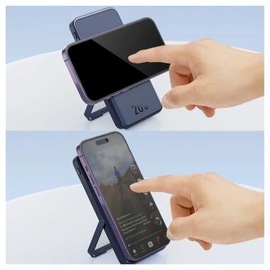 Портативное ЗУ Power Bank Epik JJT-MP01 2in1 20W с БЗУ+iWatch 10000 mAh Blue фото №8