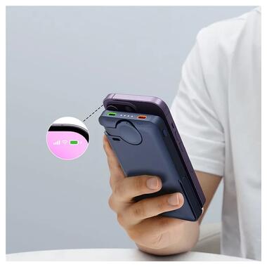 Портативное ЗУ Power Bank Epik JJT-MP01 2in1 20W с БЗУ+iWatch 10000 mAh Blue фото №5