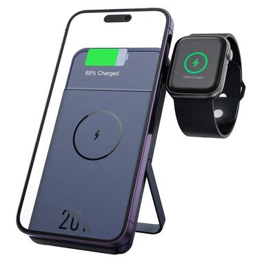Портативное ЗУ Power Bank Epik JJT-MP01 2in1 20W с БЗУ+iWatch 10000 mAh Blue фото №1