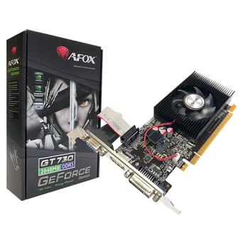 Відеокарта AFOX GeForce GT 730 2GB GDDR3 LP Fan (AF730-2048D3L5) фото №1