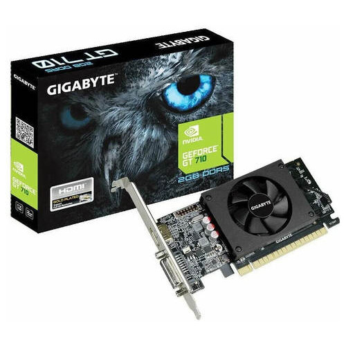 Відеокарта Gigabyte GeForce GT710 2Gb DDR5 Low Profile (GV-N710D5-2GL) фото №1