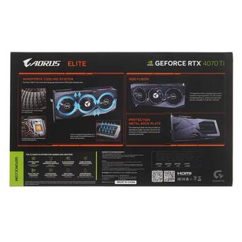 Відеокарта GIGABYTE GeForce RTX 4070 Ti AORUS ELITE (GV-N407TAORUS E-12GD) фото №13