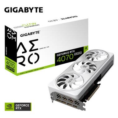 Відеокарта GIGABYTE GeForce RTX4070 SUPER 12Gb AERO OC (GV-N407SAERO OC-12GD) фото №6