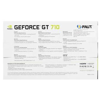 Відеокарта Palit GeForce GT 710 Silent 2GB GDDR3 (NEAT7100HD46-2080H) фото №11