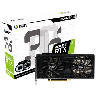 Відеокарта Palit GeForce RTX 3060 Dual OC 12GB (NE63060T19K9-190AD) фото №1