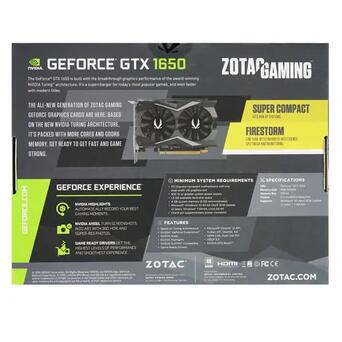 Відеокарта Zotac GeForce GTX 1650 AMP Core 4Gb GDDR6 (ZT-T16520J-10L) фото №13