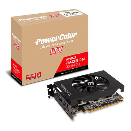 Відеокарта PowerColor AMD Radeon RX 6400 ITX 4GB GDDR6 (AXRX 6400 4GBD6-DH) фото №1