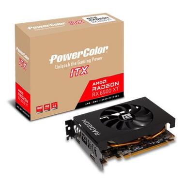 Відеокарта AMD Radeon RX 6500 XT 4GB GDDR6 ITX PowerColor (AXRX 6500XT 4GBD6-DH) фото №1