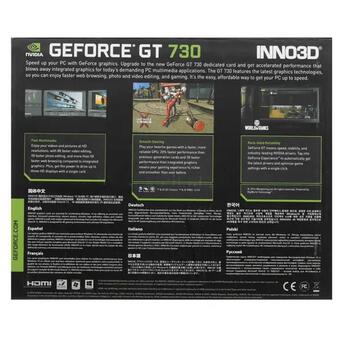 Відеокарта INNO3D GeForce GT 730 2GB GDDR3 64-bit Silent LP (N730-1SDV-E3BX) фото №9