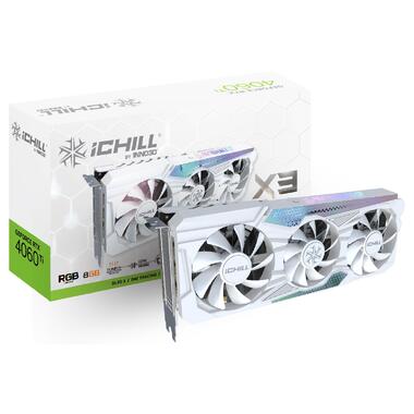 Відеокарта GeForce RTX4060 Ti Inno3D iChill X3 WHITE, 8GB GDDR6, 128bit, PCI Express 4.0 X8 (C406T3-08D6X-17113280) фото №3