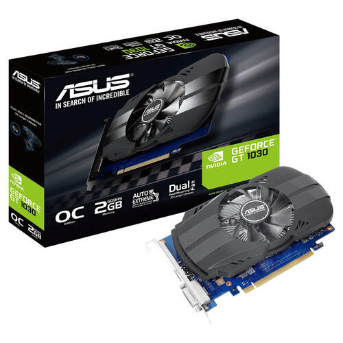 Відеокарта Asus GeForce GT1030 2GB DDR3 OC (PH-GT1030-O2G) фото №1
