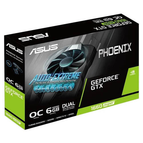 Відеокарта ASUS GeForce GTX 1660 Phoenix OC 6GB GDDR6 (PH-GTX1660-O6G) фото №6