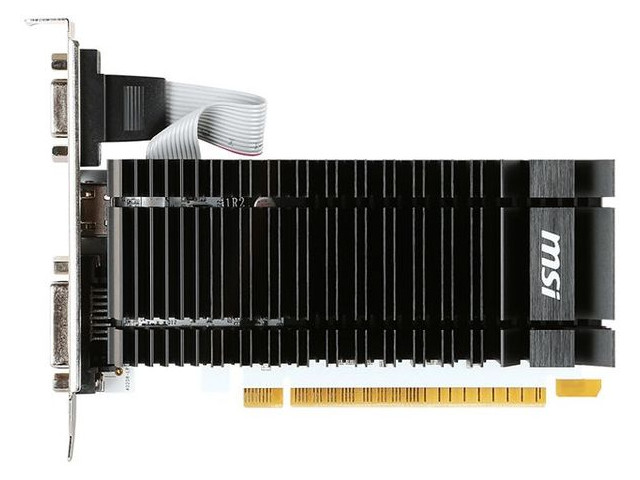 Видеокарта MSI GeForce GT730 2GB DDR3 Low Profile Silent (N730K-2GD3H/LP) фото №1