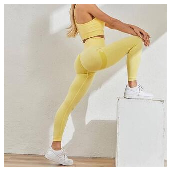 Легінси жіночі спортивні Fashion 6181 S жовті фото №3