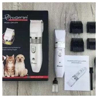 Професійна машинка для стрижки котів та собак XPRO Gemei GM-634 USB AV сіра (MER-12408_285) фото №6