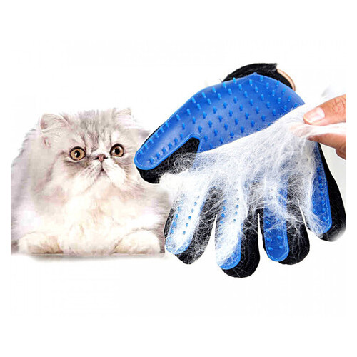 Рукавичка для вичісування вовни свійських тварин UFT Hair Removal Gloves фото №4