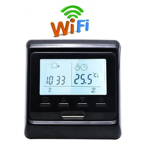 Wifi термостат для газового та електричного котла з LCD дисплеєм Minco Heat MK60L, чорний (100862) фото №1