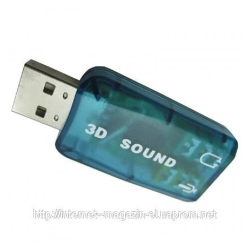Звуковая карта USB 3D Sound card 5.1 внешняя фото №1