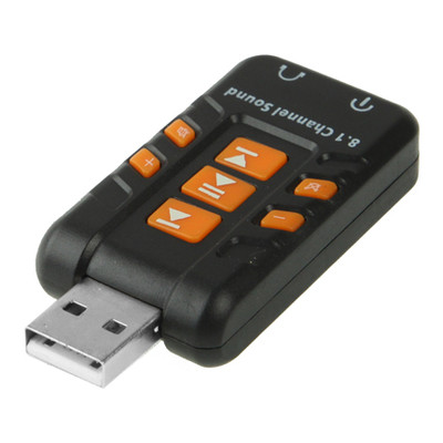 Звукова плата USB Virtual 8.1 Channel чорний RTL (B00226) фото №1
