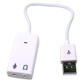 USB звукова карта 7.1 на дроті, White, Box фото №1