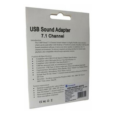 Звукова плата Dynamode USB 8(7.1) каналів 3D RTL (USB-SOUND7-WHITE) фото №4