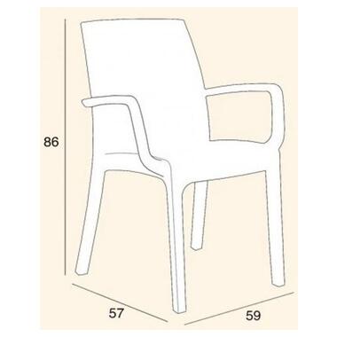 Стілець Verona armchair, колір коричневий Bica (8003723391938) фото №3