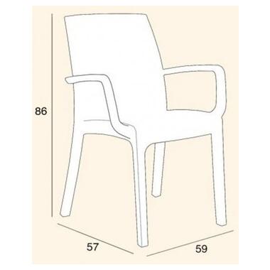 Стілець Verona armchair, колір сірий Bica (8003723491935) фото №3