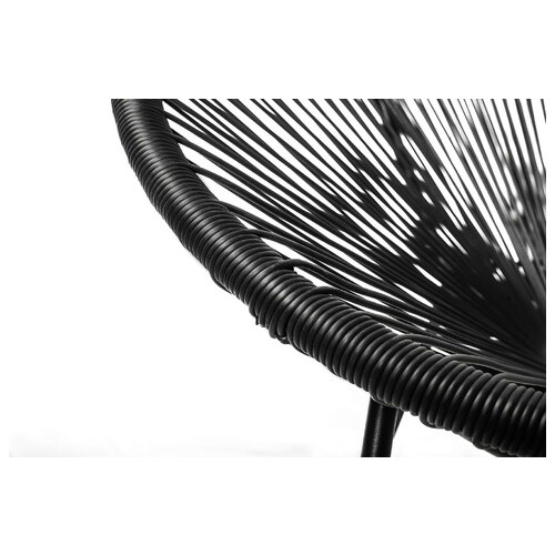 Крісло для вулиці Just Relax Acapulco Black з Ротангу зі сталевим каркасом Чорний фото №8