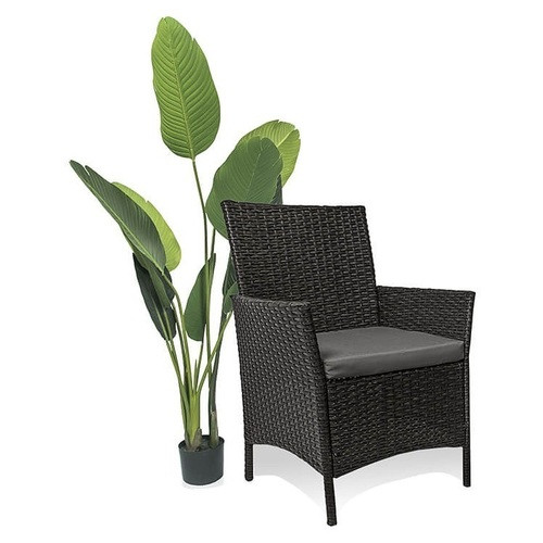 Крісло для вулиці Just Relax Classic темно-коричневого кольору з Ротангу зі сталевим каркасом (1 Крісло) фото №3