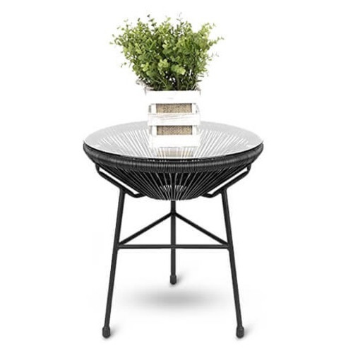 Набір садових меблів Just Relax Acapulco SET-1 Black з Ротангу зі сталевим каркасом Чорний (Крісло та Стіл) фото №4