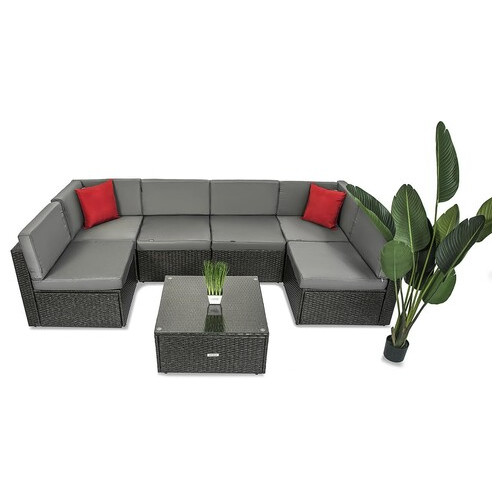 Набір садових меблів Just Relax Lounge Teracce 7 з Ротангу зі сталевим каркасом фото №5
