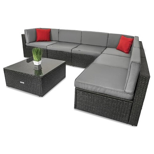 Набір садових меблів Just Relax Lounge Teracce 7 з Ротангу зі сталевим каркасом фото №4