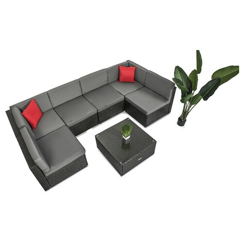 Набір садових меблів Just Relax Lounge Teracce 7 з Ротангу зі сталевим каркасом фото №6