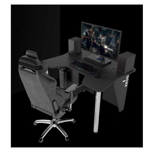 Геймерський ігровий стіл Zeus IGROK-3 Чорний/Чорний фото №2