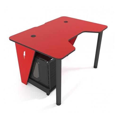 Геймерський ігровий стіл Zeus IVAR-1200 червоний/чорний фото №1